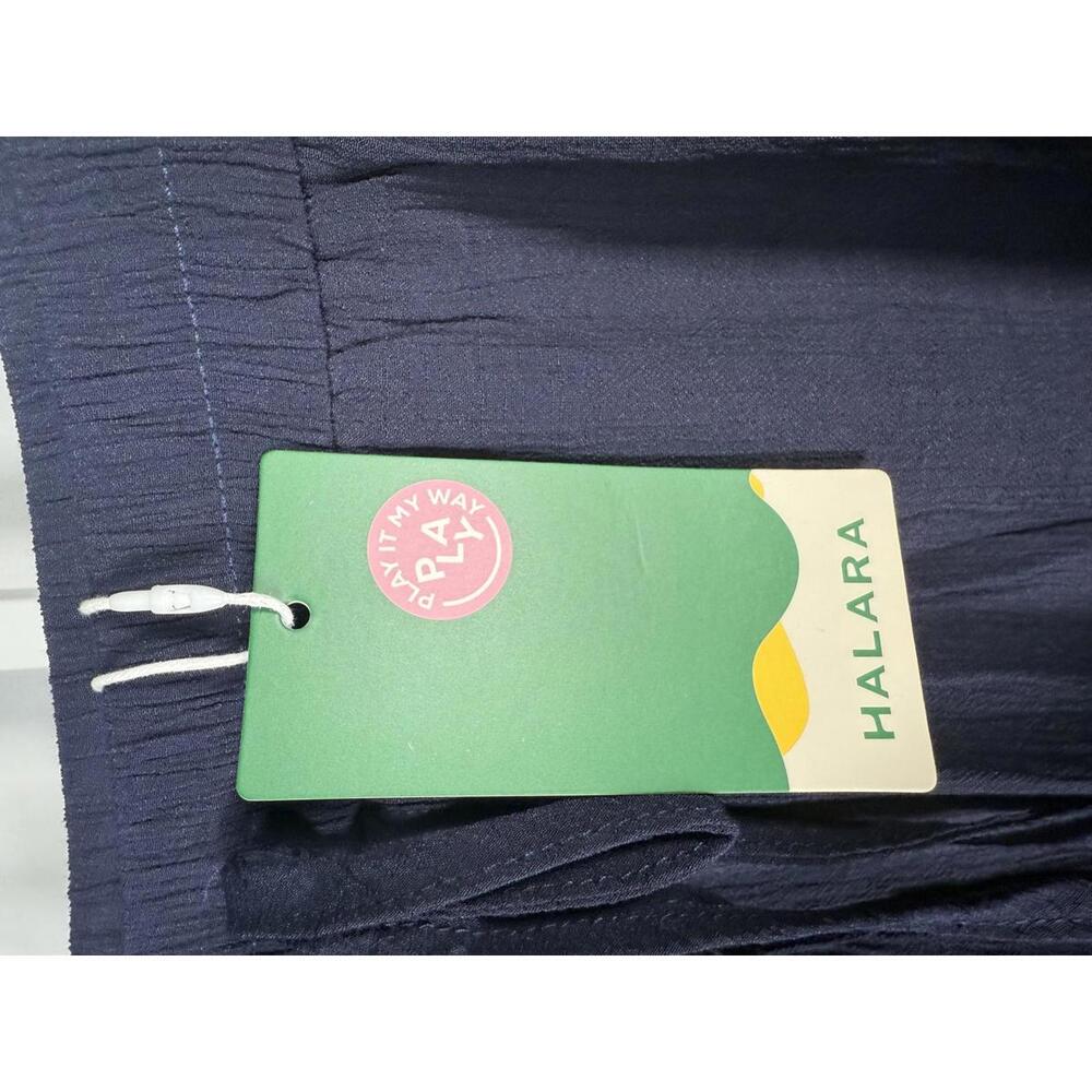 NWT Halara High Waisted Drawstring Pocket Flowy Casual Skirt Maritime Blue XL - Picture 5 of 10